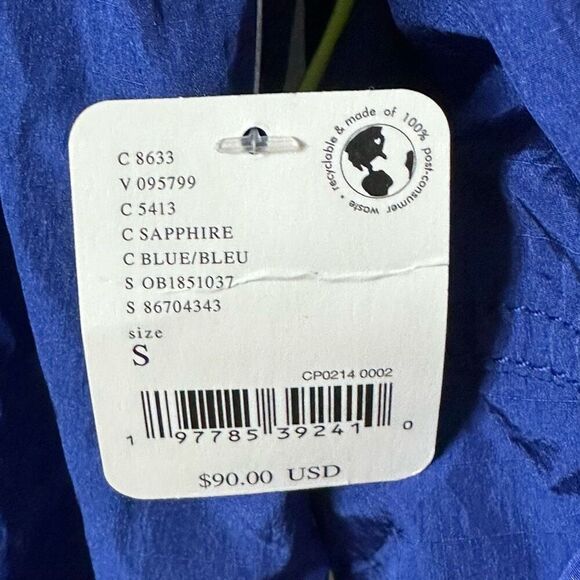 FP Movement Varsity Blues Jacket Womens S Sapphire Neon Green NWT Sporty‎ - Picture 5 of 12